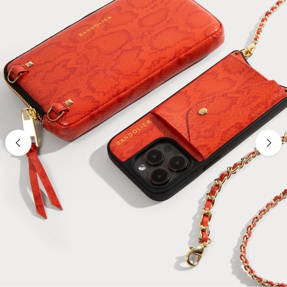 Bandolier Accessories - Bandolier iPhone 16 Pro Max Lily Duet Crossbody/Wristlet Set + Expanded Pouch